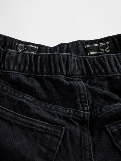 Siyah Baggy Jean Pantolon