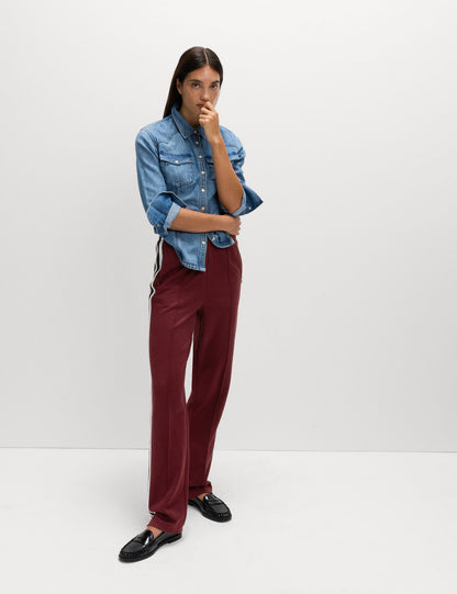 Pamuk Karışımlı Retro Yan Şeritli Jogger Pantolon