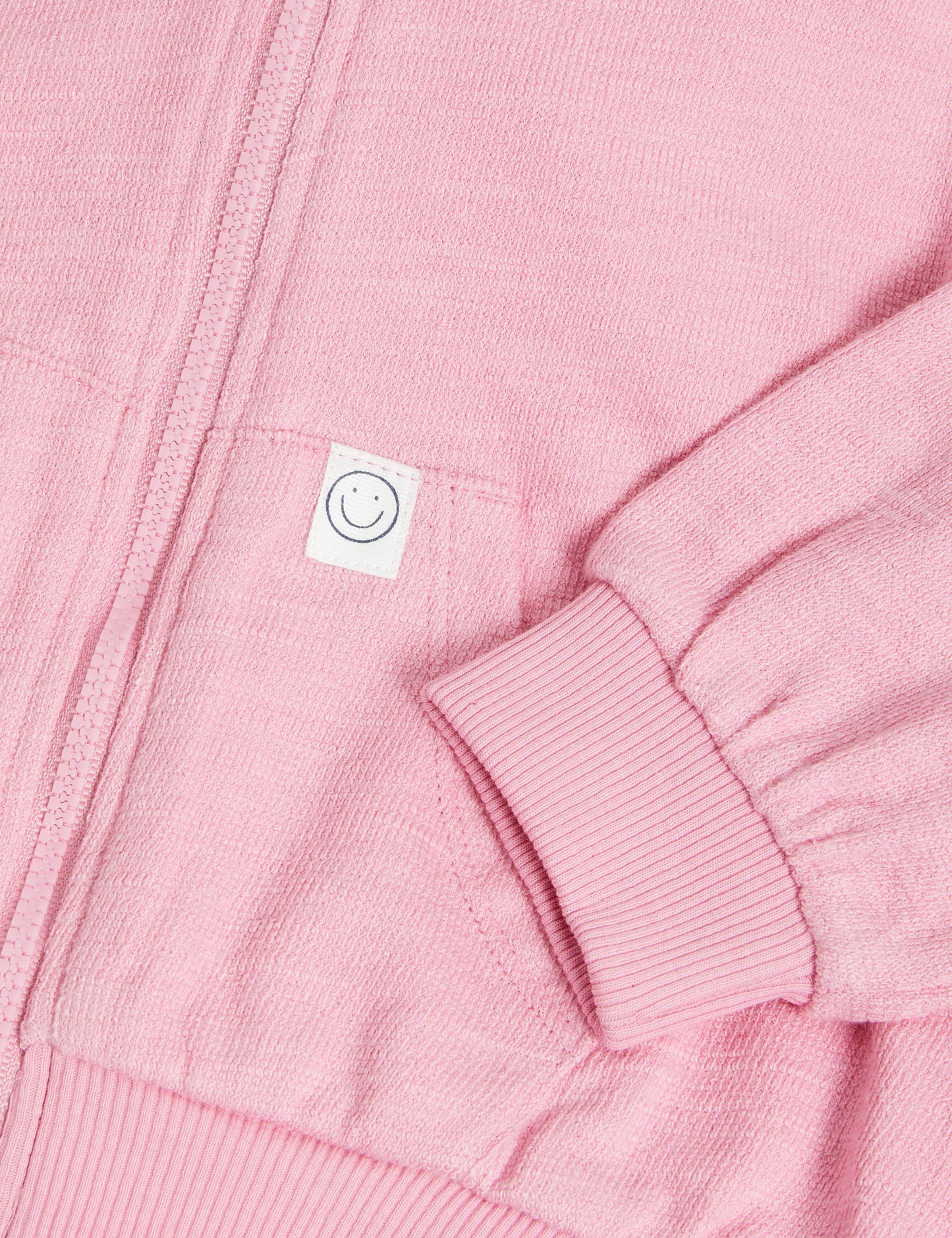 Saf Pamuklu Fermuarlı Kapüşonlu Sweatshirt (0-6 Yaş)