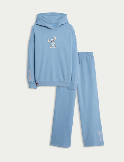 Stitch Baskılı Sweatshirt Ve Eşofman Altı Seti