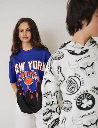 Nba Temalı New York Knicks T-shirt