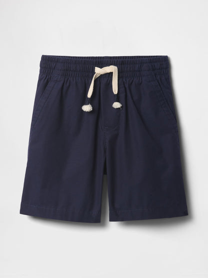 Lacivert Poplin Pull-on Şort
