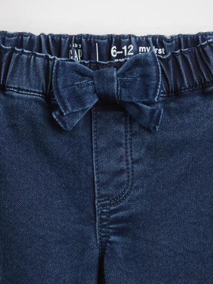 Mavi Knit Pull-on Bow Barrel Jean Pantolon