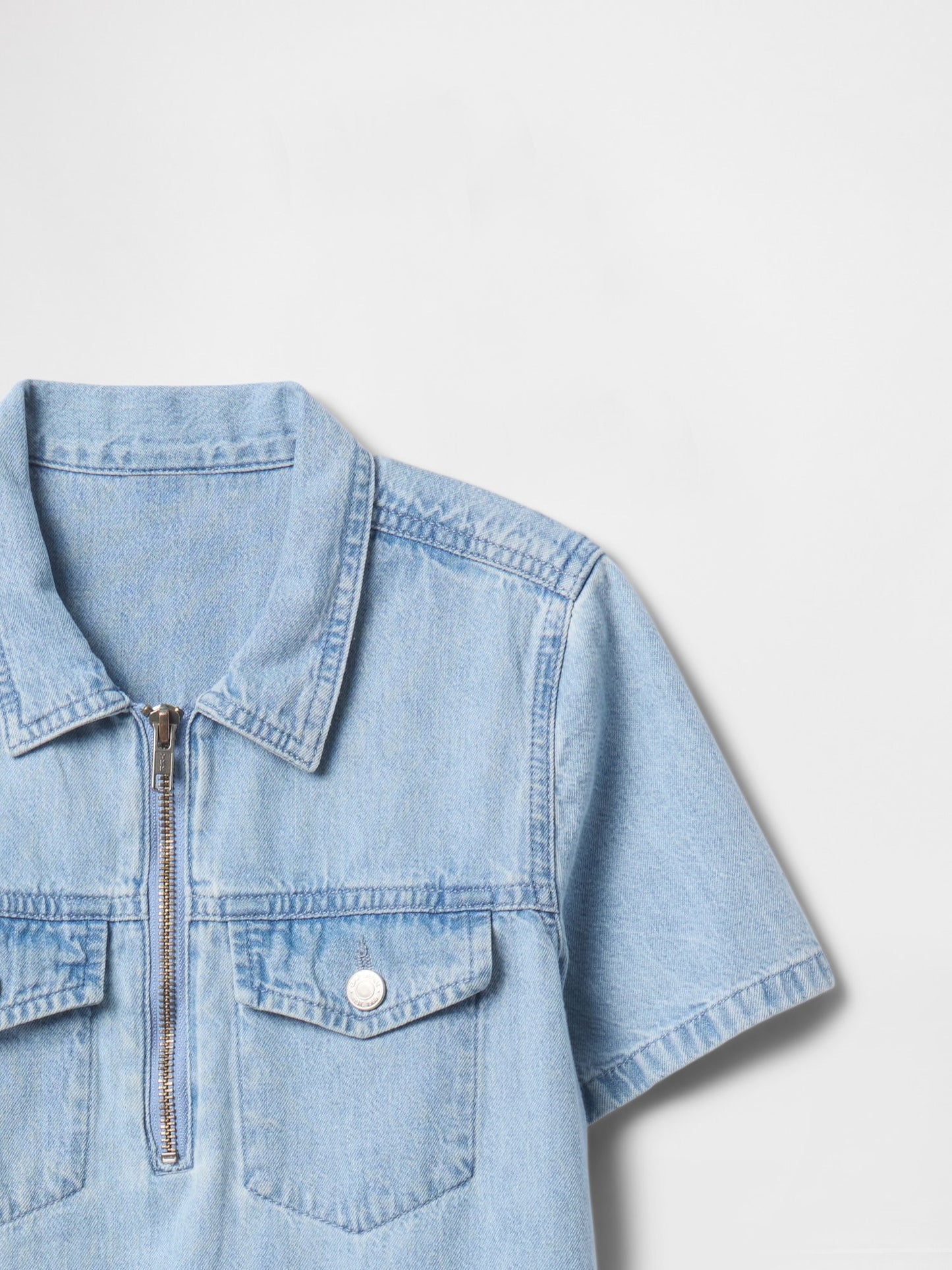 Mavi Cepli Denim Elbise