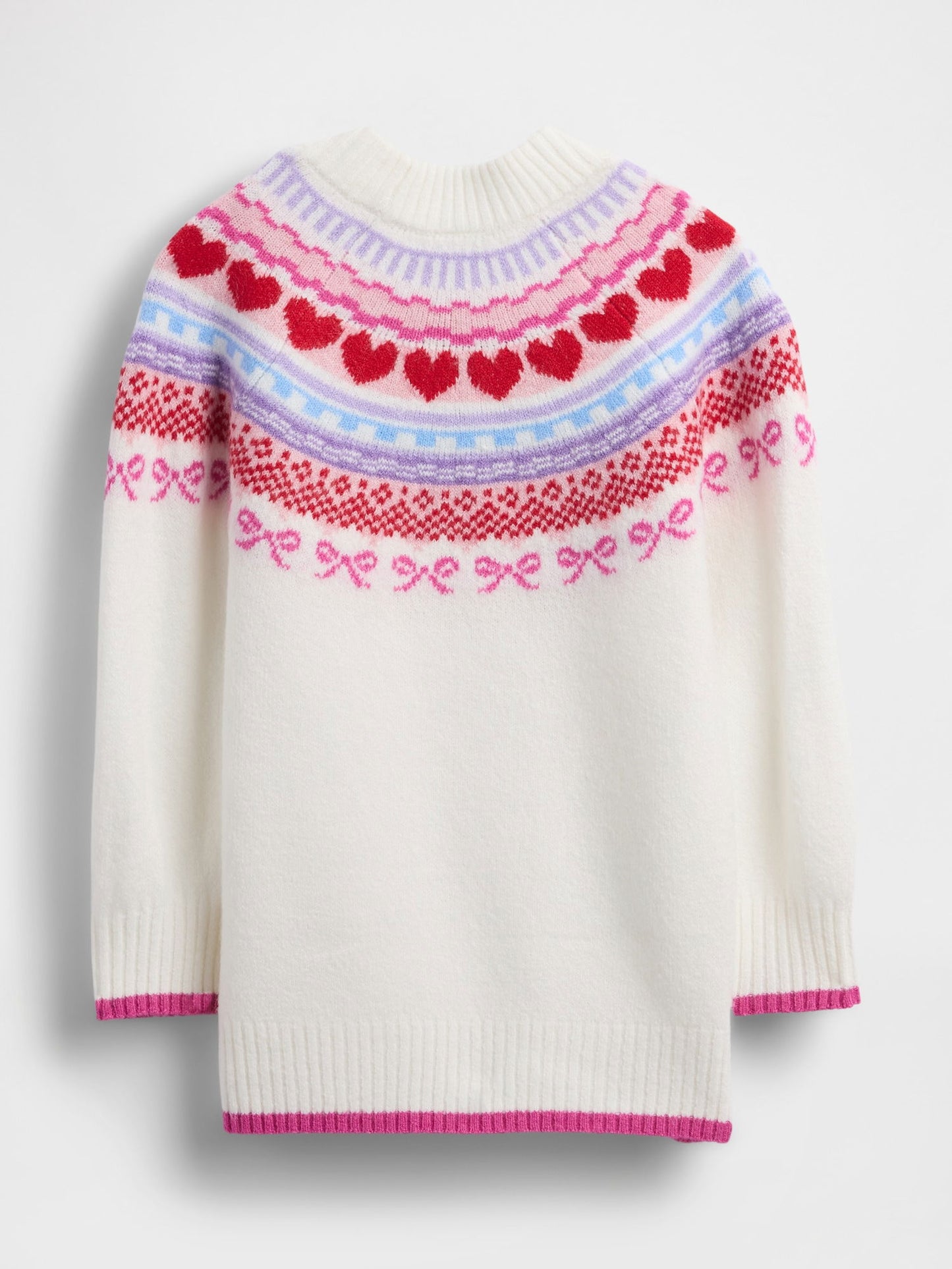 Kırık Beyaz Bebek & Küçük Çocuk Fair Isle Kazak Elbisesi