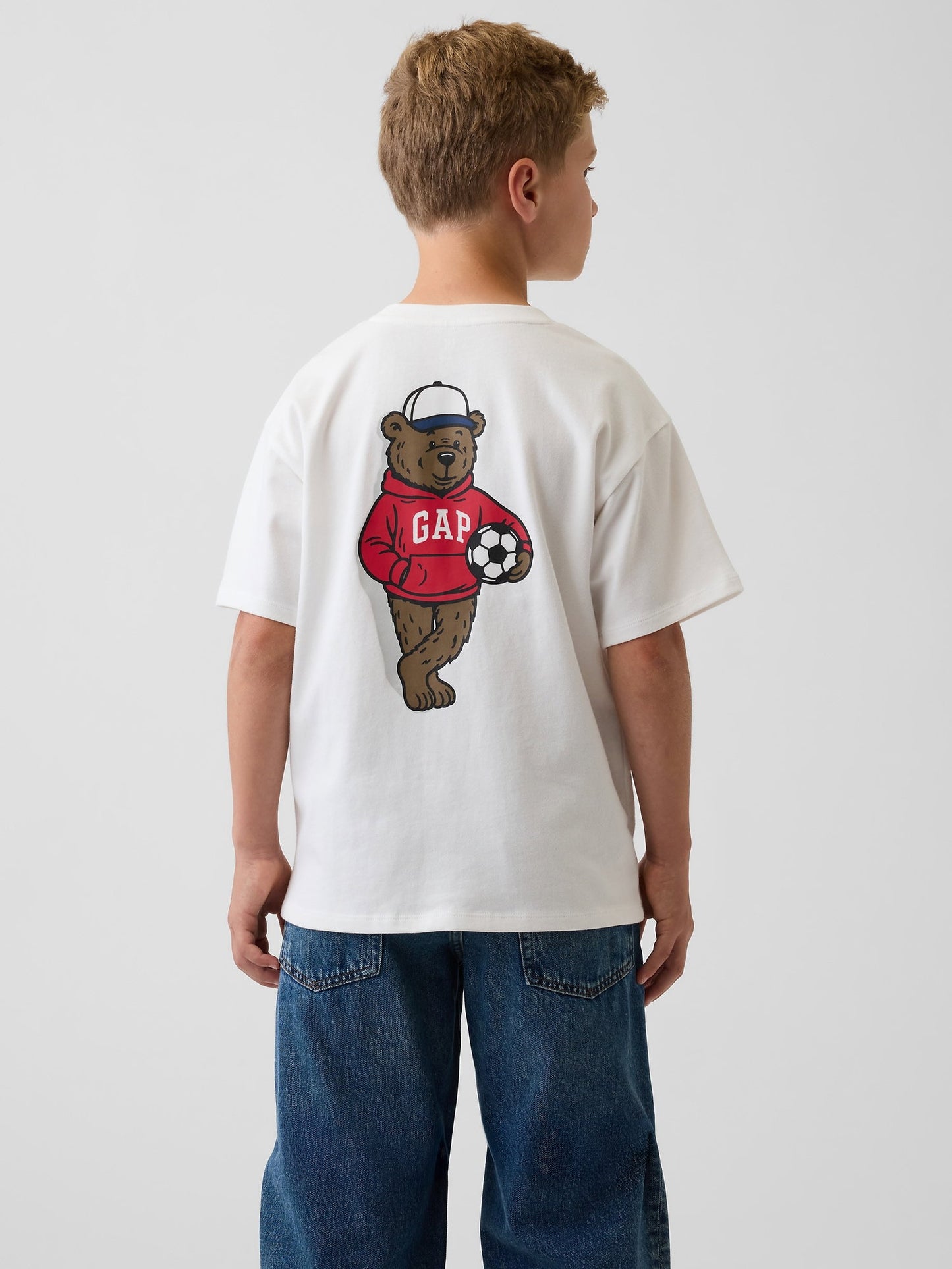 Beyaz Heavyweight Relaxed Gap Logo T-shirt