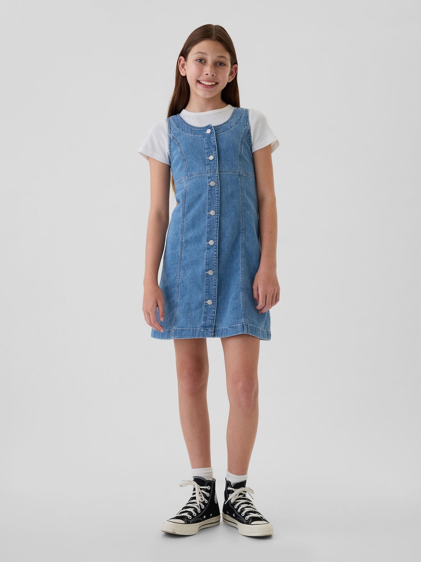 Mavi Archive Button Denim Mini Elbise