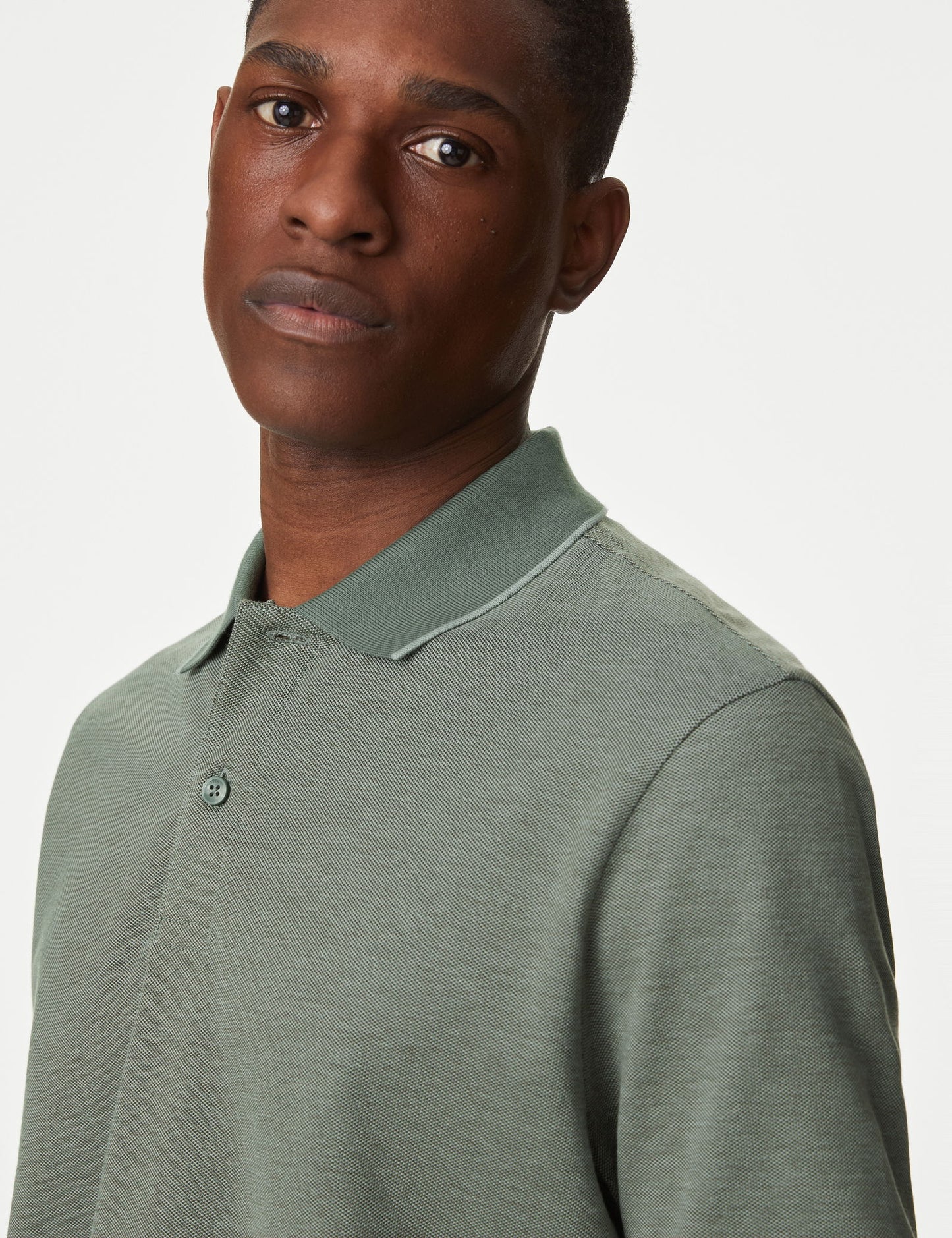 Saf Pamuklu Kısa Kollu Polo Yaka T-shirt