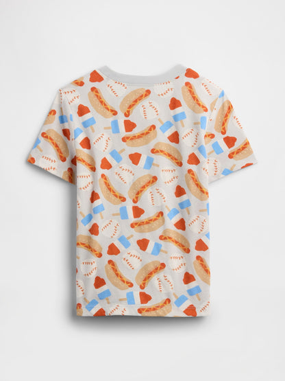 Krem Grafikli T-shirt