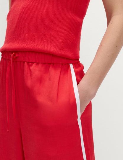 Keten Karışımlı Detaylı Pantolon