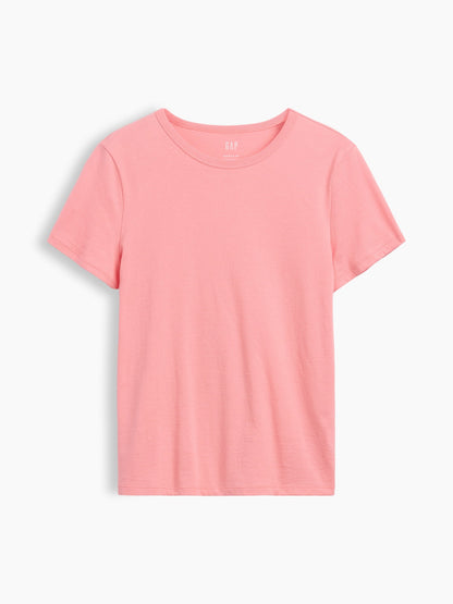 Açık Pembe Favorite Bisiklet Yaka T-shirt