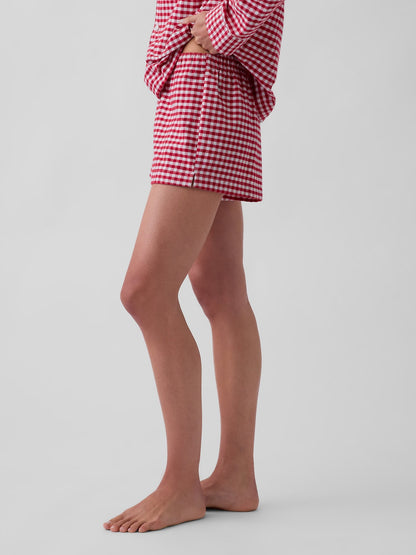 Kırmızı Softest Flannel Boxer Şort Pijama Altı