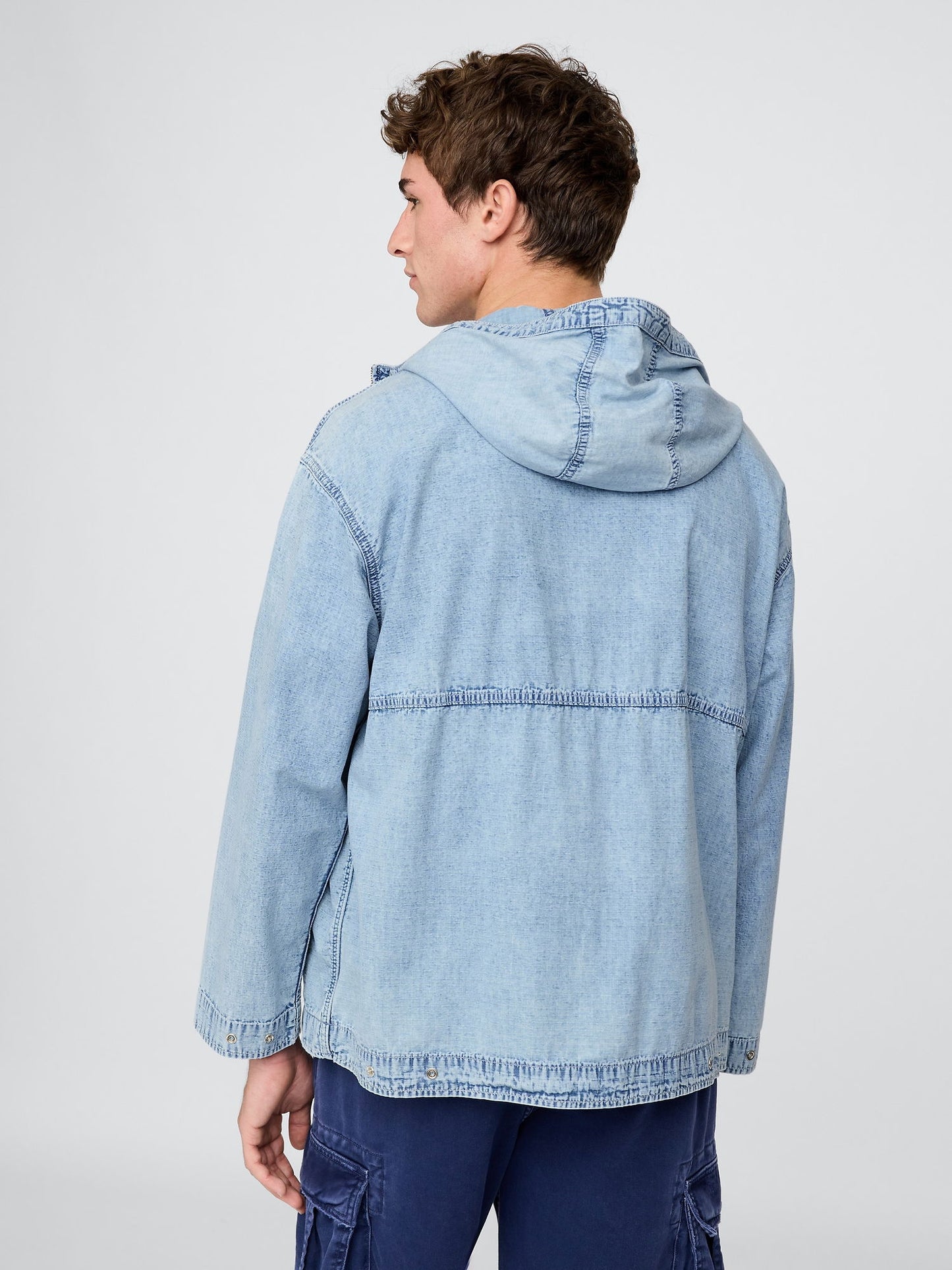 Mavi Denim Ripstop Oversized Anorak Fermuarlı Ceket