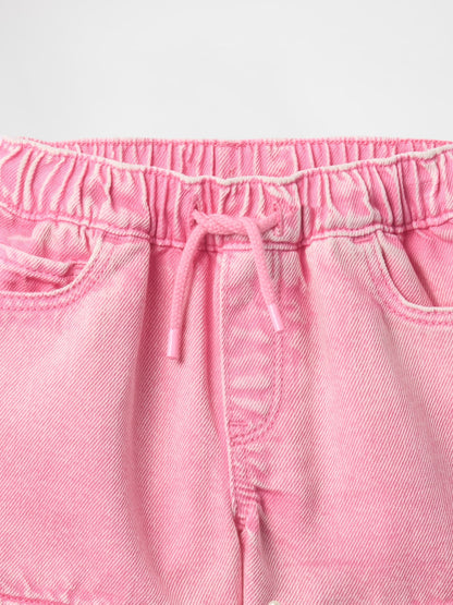Pembe Ultrasoft Denim Şort