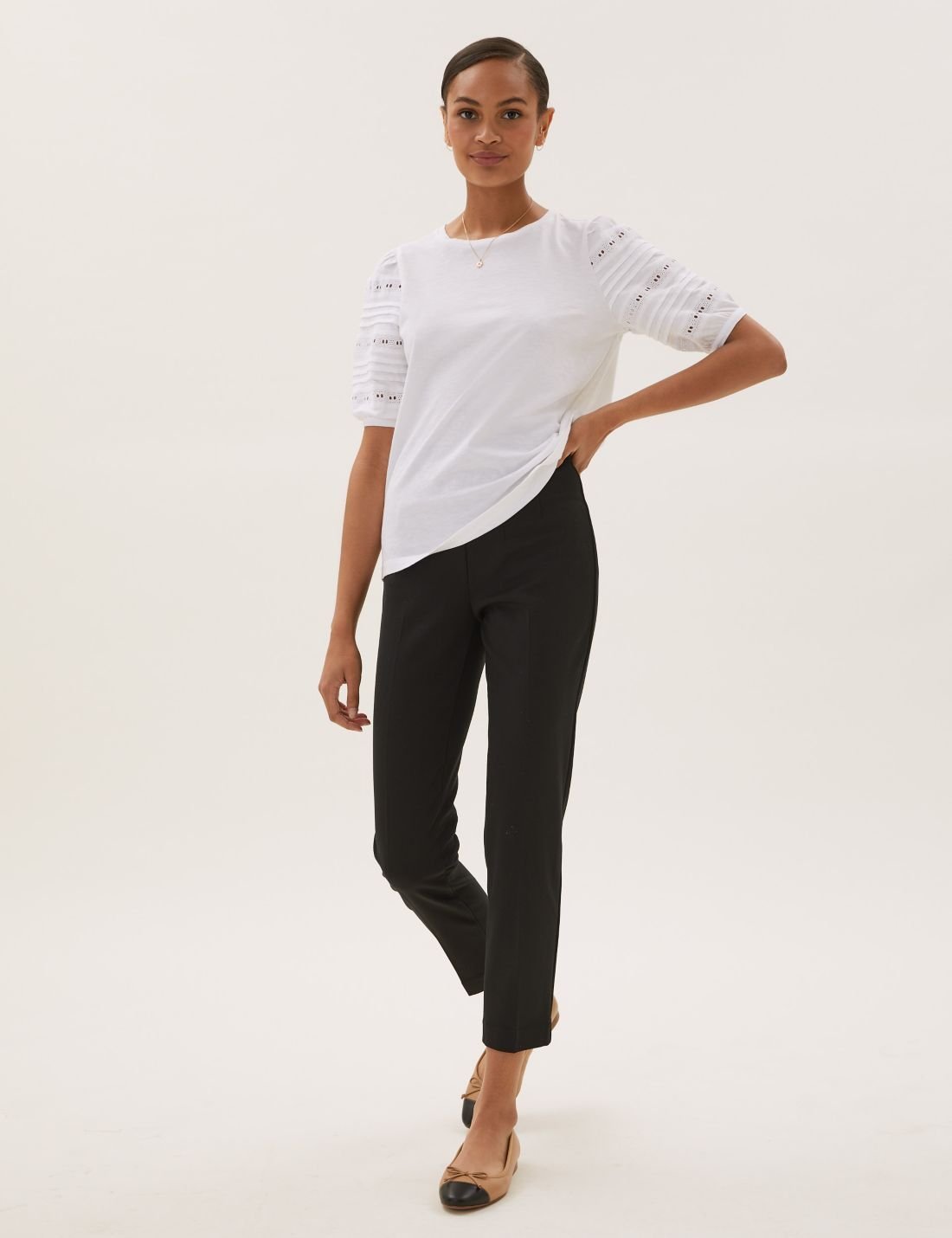 Slim Fit Ankle Grazer Pantolon