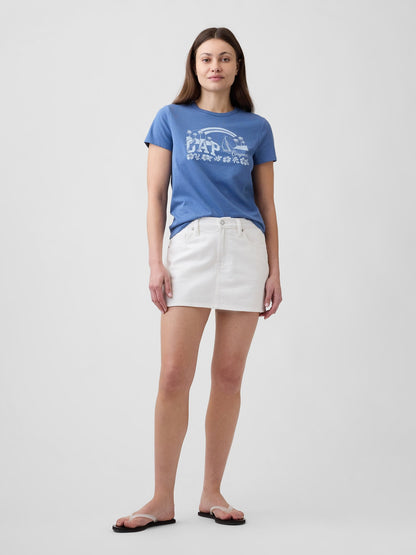 Kırık Beyaz Favorite Grafik Baskılı T-shirt