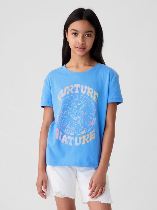 Mavi Grafikli T-shirt