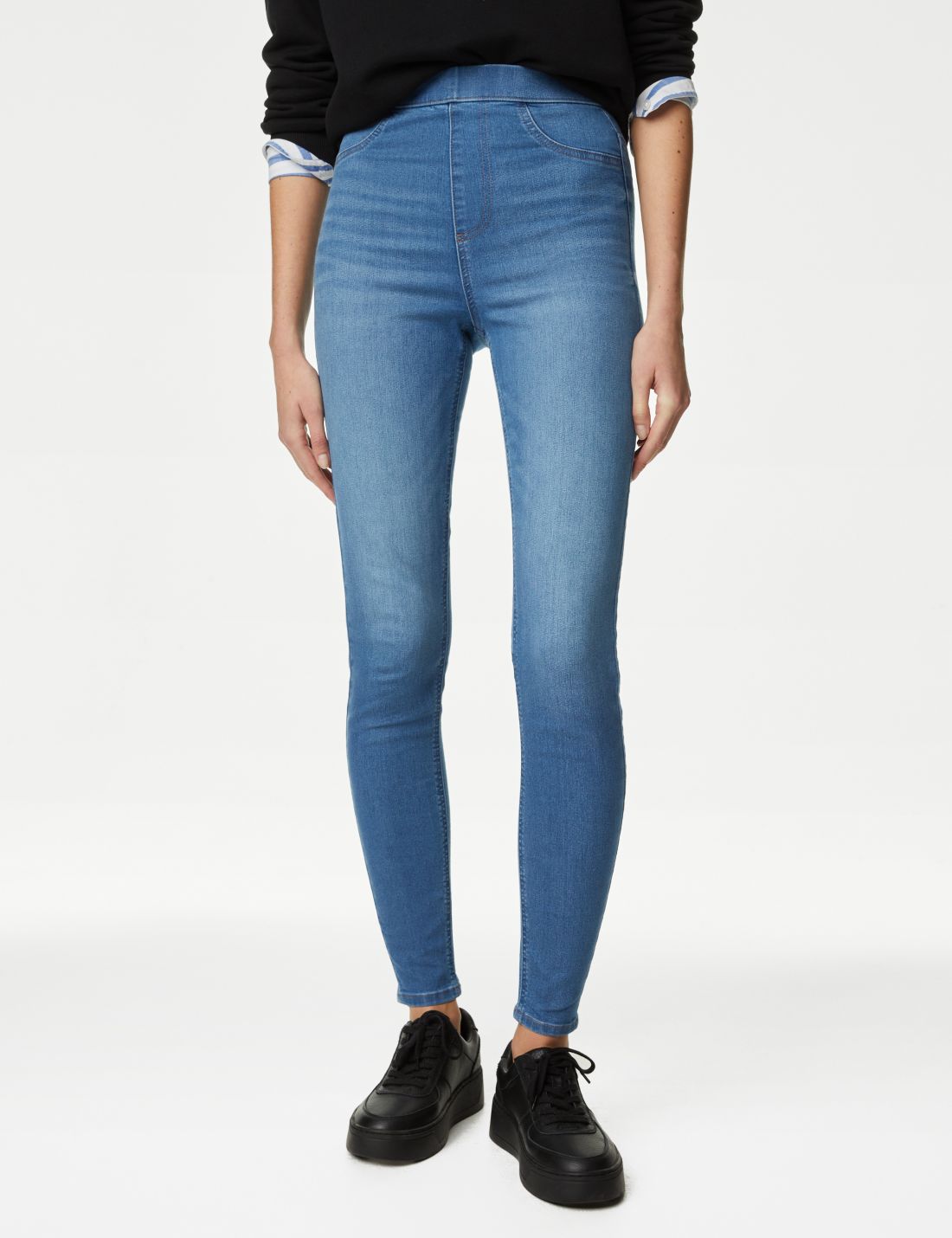 Yüksek Bel Jegging Jean Pantolon