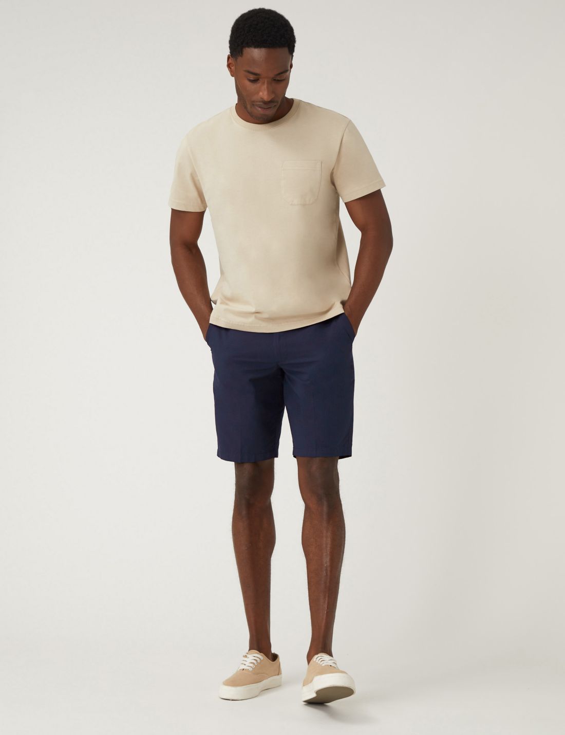 Saf Pamuklu Regular Fit Chino Şort