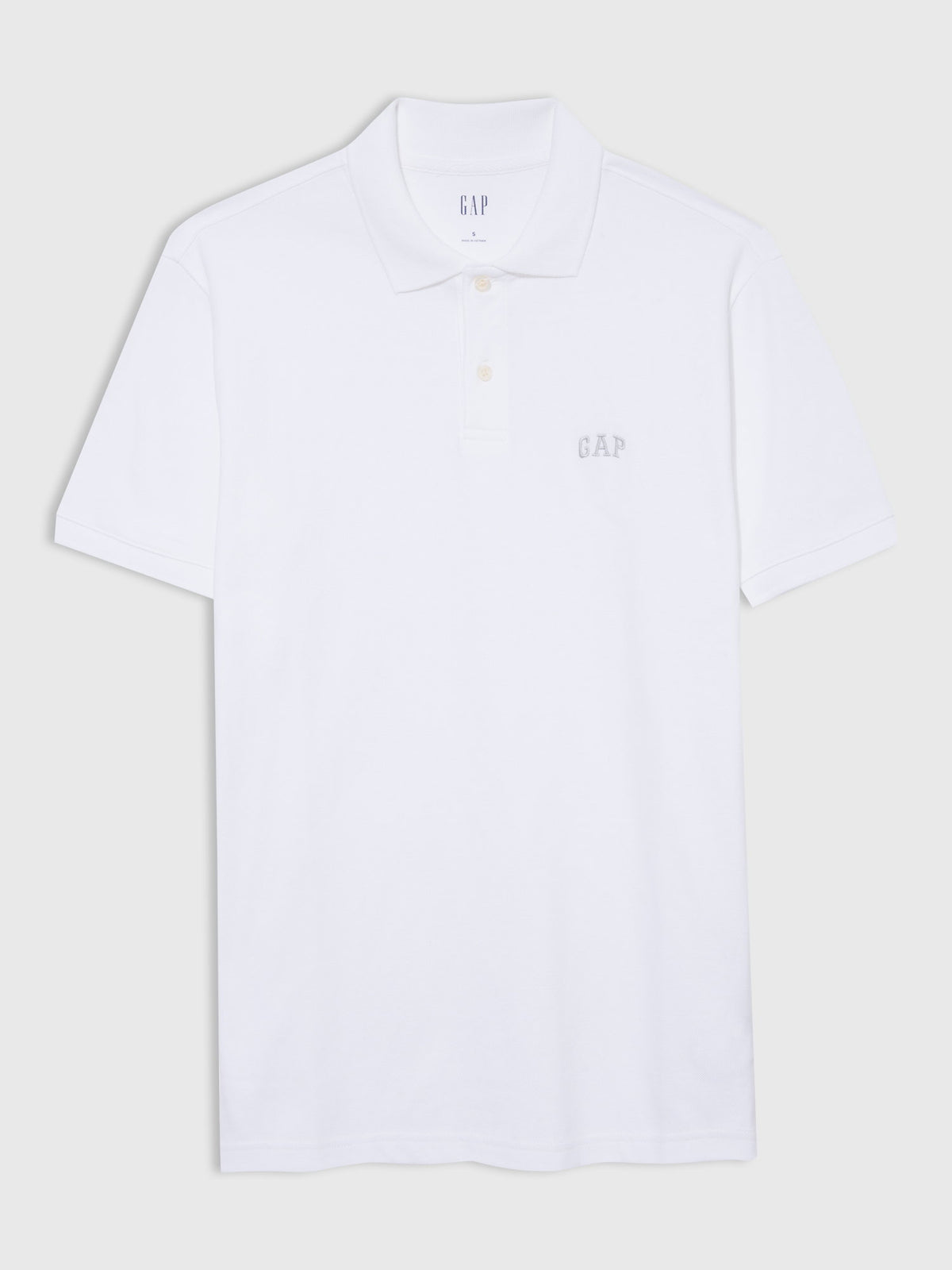 Beyaz Gap Logo Piqué Polo Yaka T-shirt