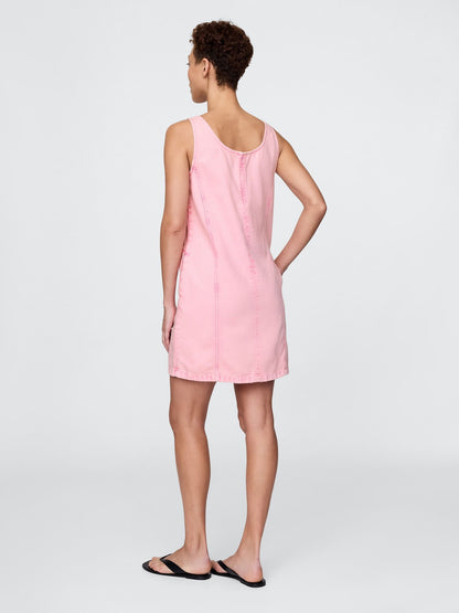 Pembe Ultrasoft Mini Denim Shift Elbise
