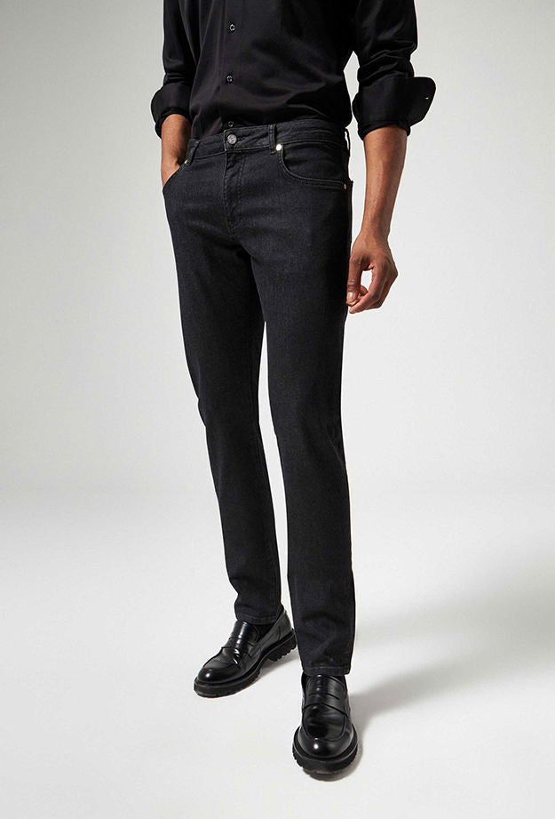 Damat Slim Fit Siyah Denim Pantolon