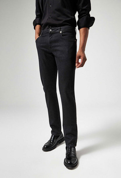 Damat Slim Fit Siyah Denim Pantolon