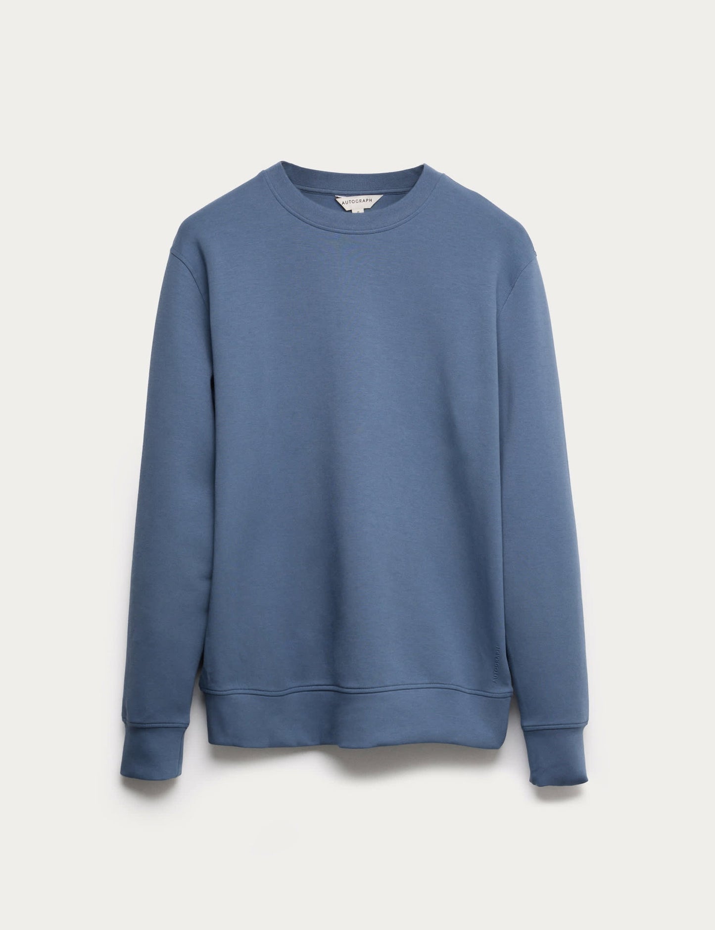 Pamuk Karışımlı Bisiklet Yaka Sweatshirt