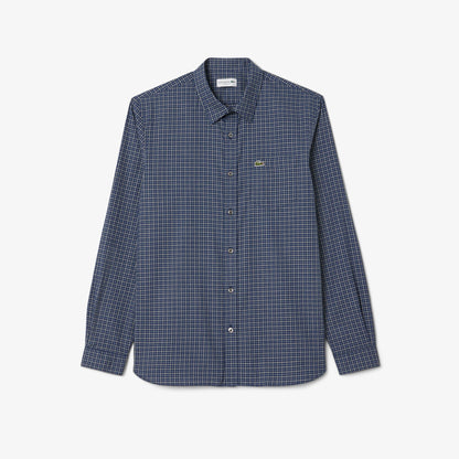 Lacoste Erkek Regular Fit Kareli Lacivert Gömlek