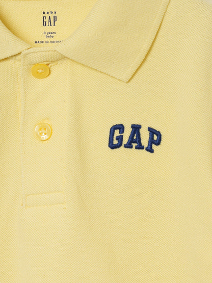 Sarı Logo Pique Polo T-shirt