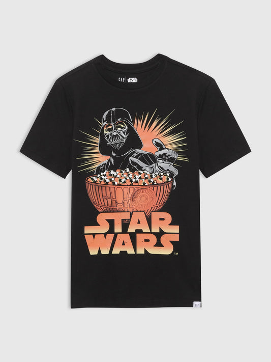 Siyah Star Wars Grafikli T-shirt