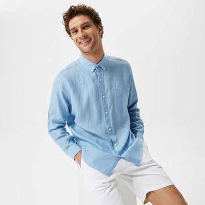 Nautica Erkek Mavi Classic Fit Uzun Kollu Gömlek