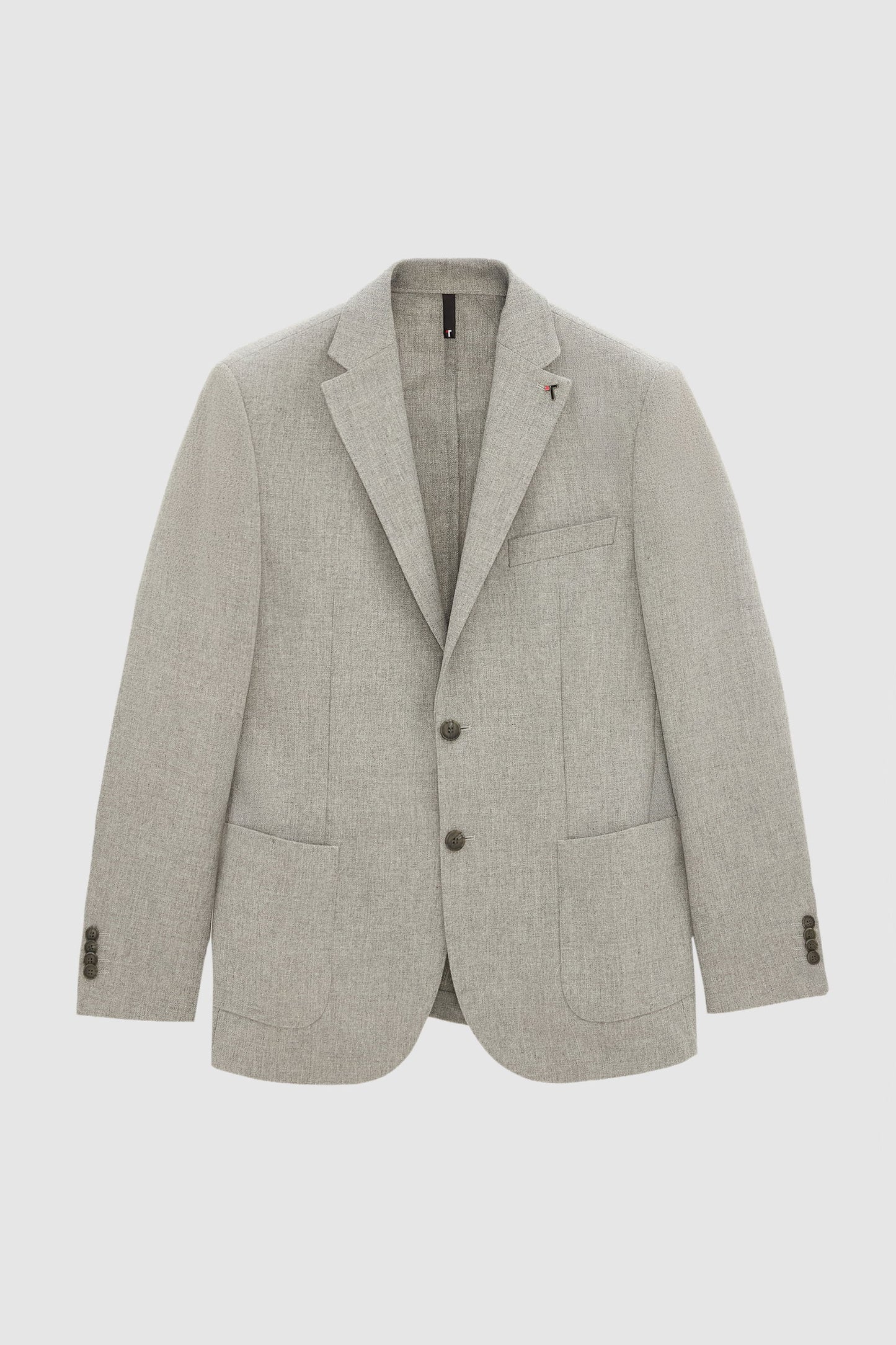 Tween Slim Fit Gri Diyogonal Kumaş Ceket