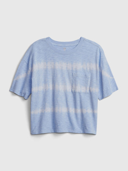 Kahverengi 100% Organik Pamuk Cep Detaylı T-shirt