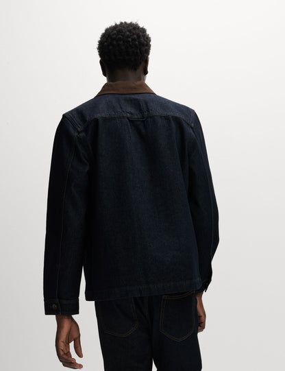 Saf Pamuklu Klasik Denim Ceket