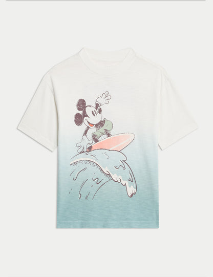 Saf Pamuklu Mickey Mouse:trade_mark: Tişört (1-8 Yaş)