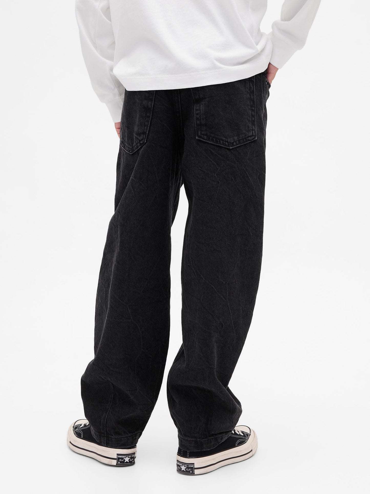 Siyah Baggy Jean Pantolon