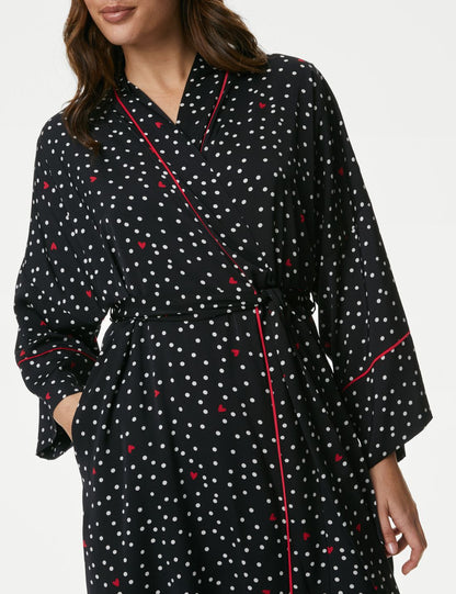 Dream Satin: Puantiye Desenli Sabahlık