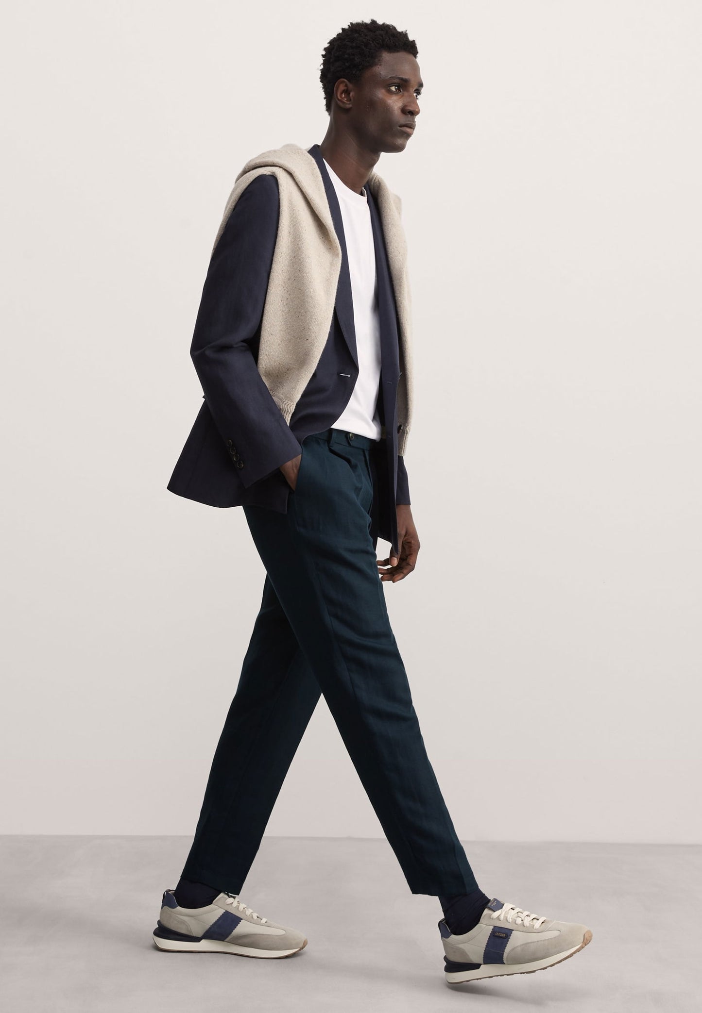 Tapered Fit Keten Pantolon