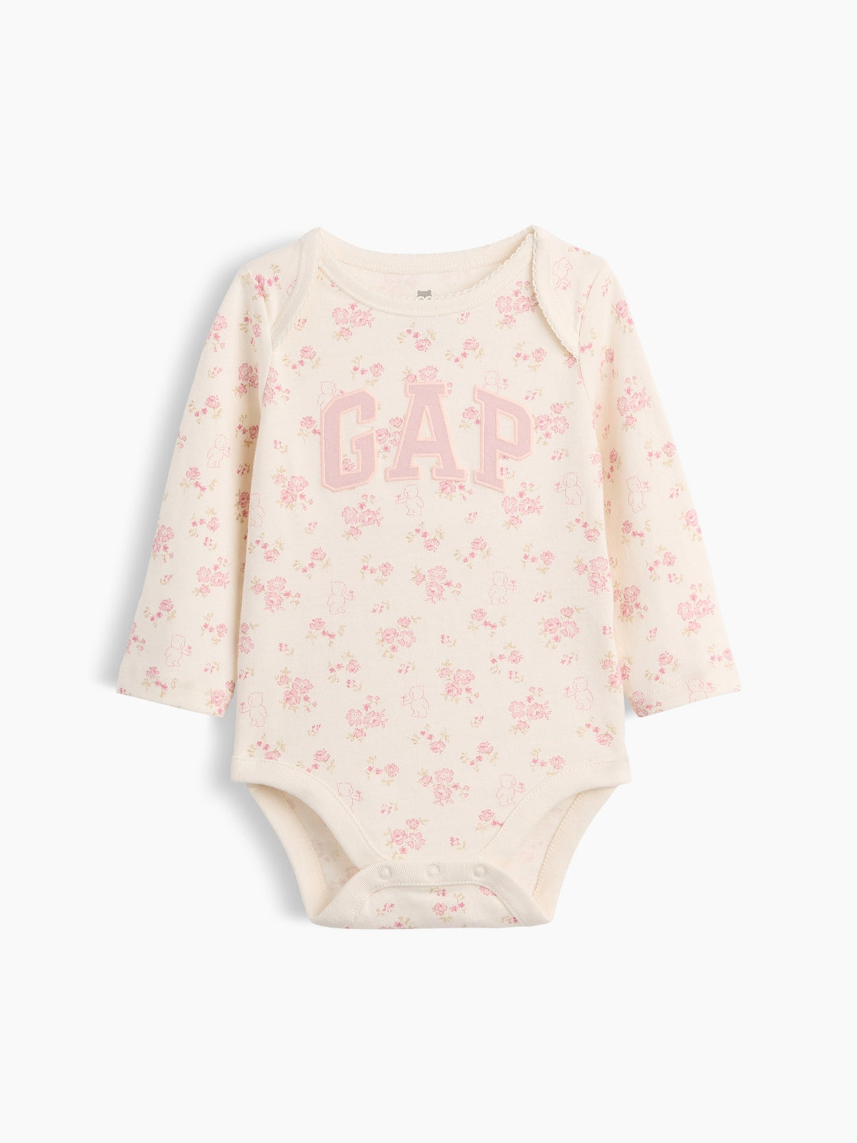 Kırık Beyaz Organik Pamuk Grafik Baskılı Bodysuit
