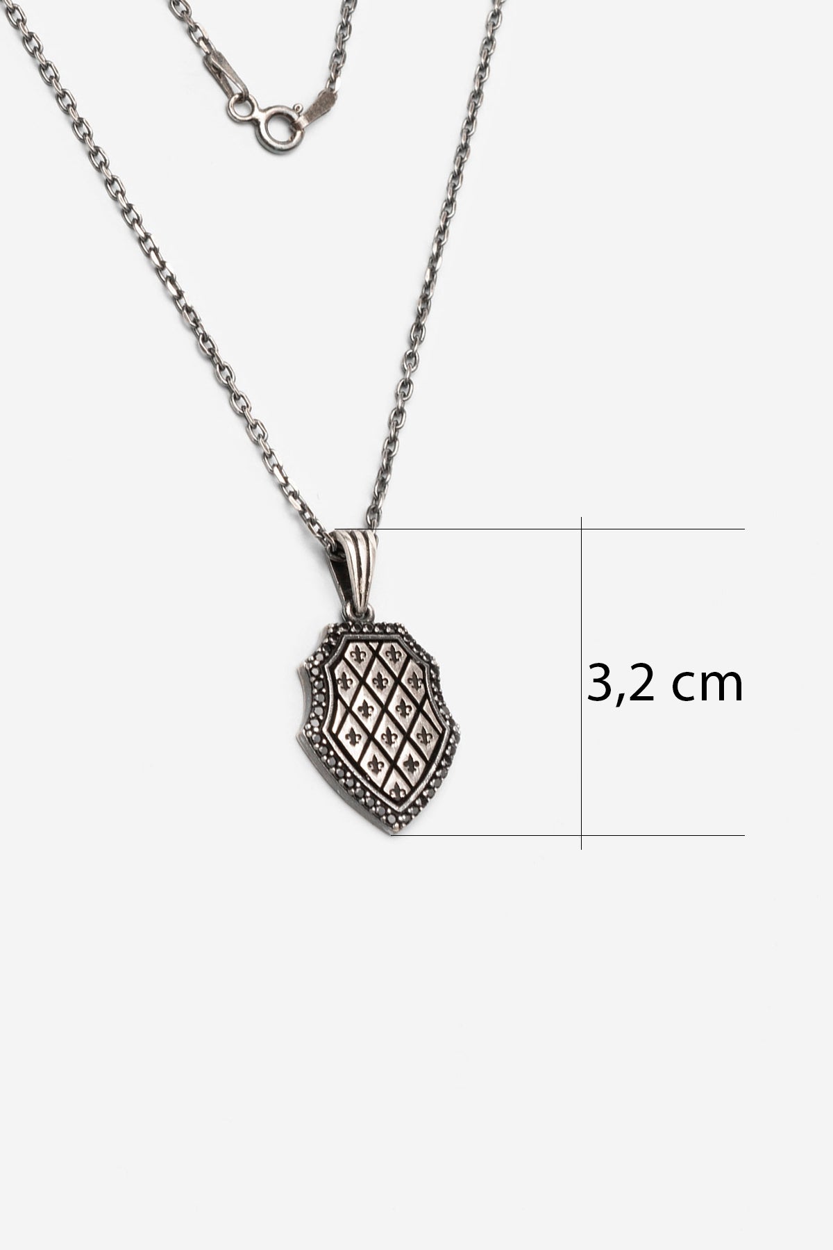 Zambak Figürlü Gümüş Erkek Kolye 07259659999