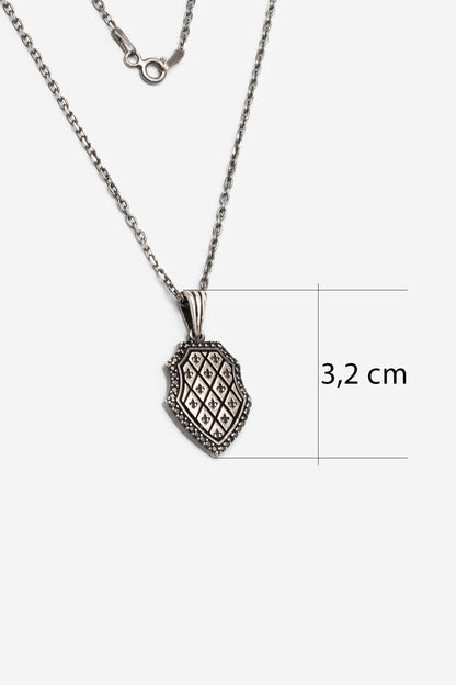 Zambak Figürlü Gümüş Erkek Kolye 07259659999
