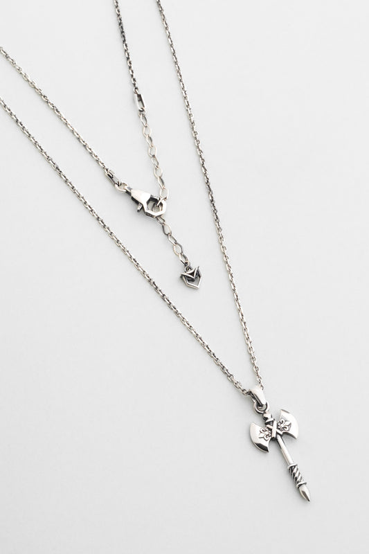 Gümüş Çift Taraflı Balta Erkek Kolye 07259669999