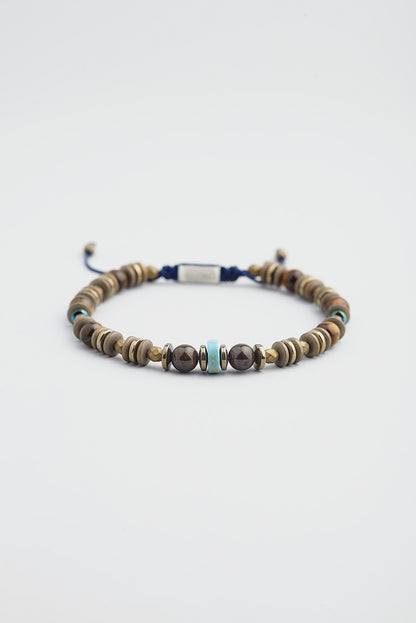 Kaplan Gözü Ve Hematit Taşlı Gümüş Erkek Bileklik 07259979999