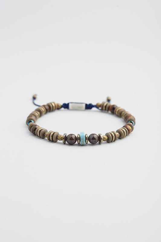 Kaplan Gözü Ve Hematit Taşlı Gümüş Erkek Bileklik 07259979999