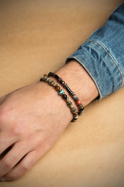 Kaplan Gözü Ve Hematit Taşlı Gümüş Erkek Bileklik 07259979999