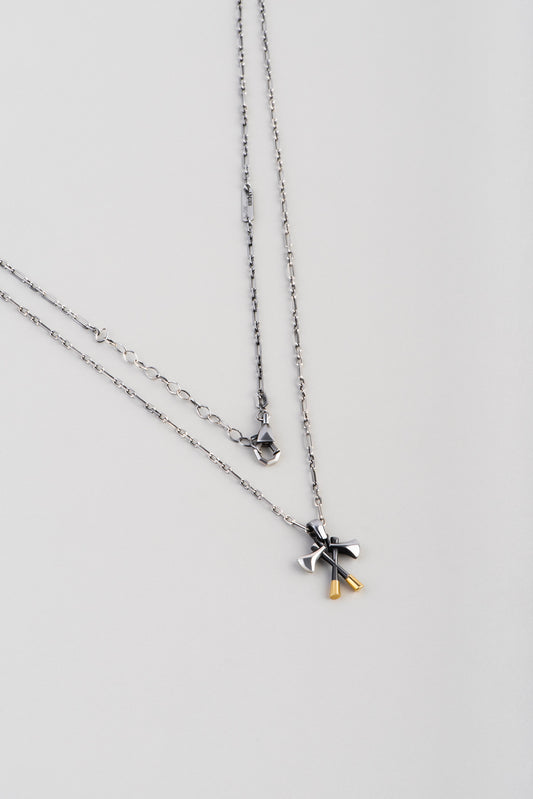 Iskandinav Baltası Oksitli 65 Cm Gümüş Erkek Kolye 07273499999