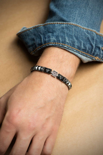 Selçuklu Yıldızı 18 Ayar Beyaz Altın Kaplama Gümüş Bileklik 07273519999