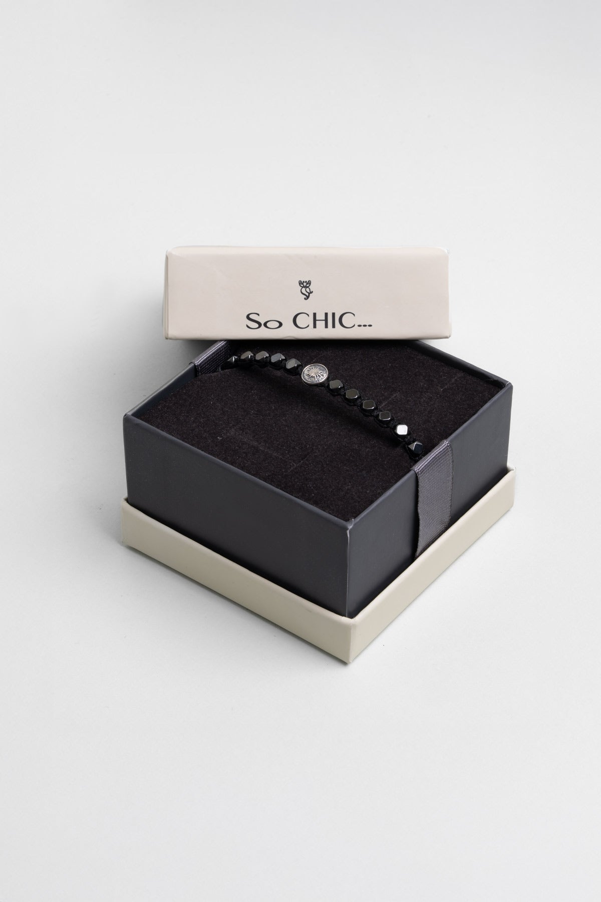 Kutup Yıldızı Figürlü Hematit Taşlı Ayarlanabilir Gümüş Erkek Bileklik 07273599999