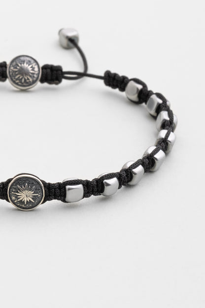 Kutup Yıldızı Figürlü 18 Ayar Rodyum Kaplama Gümüş Bileklik 07273609999